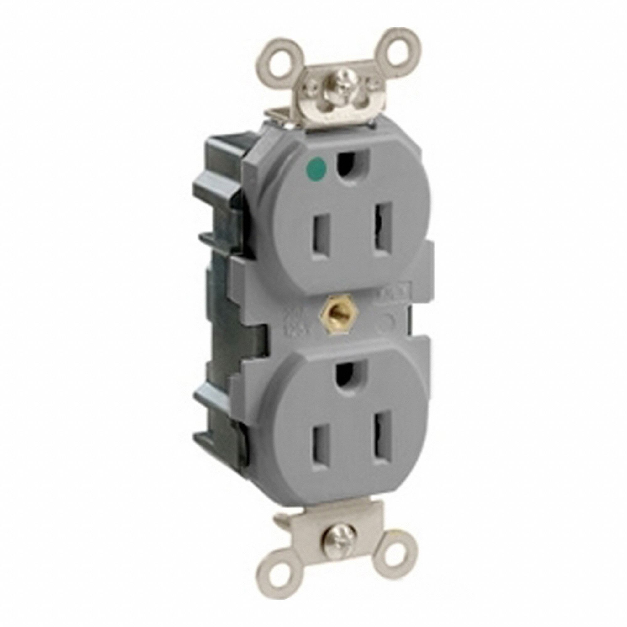 Lev-Lok Dup 15A 125V HG/TR Gry