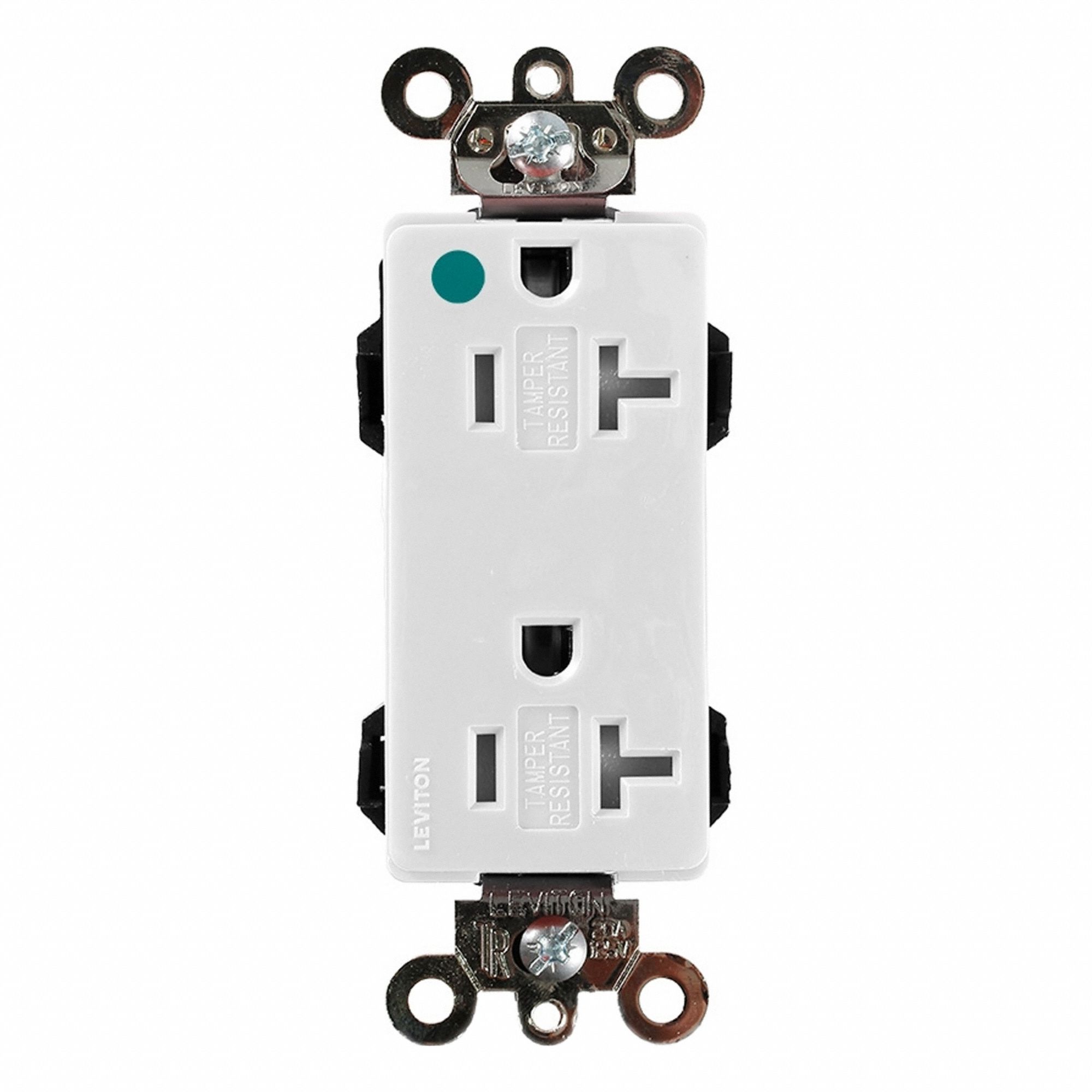 Lev-Lok DPlus Dup 20A 125V TR/HG Wht