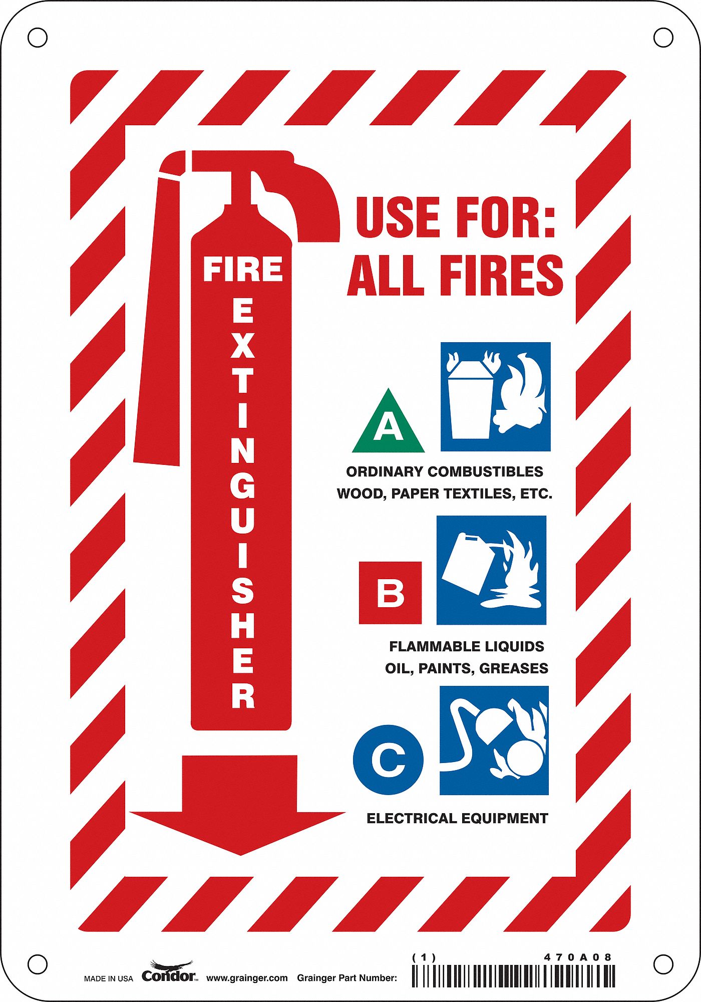 Safety Sign: Aluminum, Mounting Holes Sign Mounting, 10 in x 7 in Nominal Sign Size, 0.032 in Thick