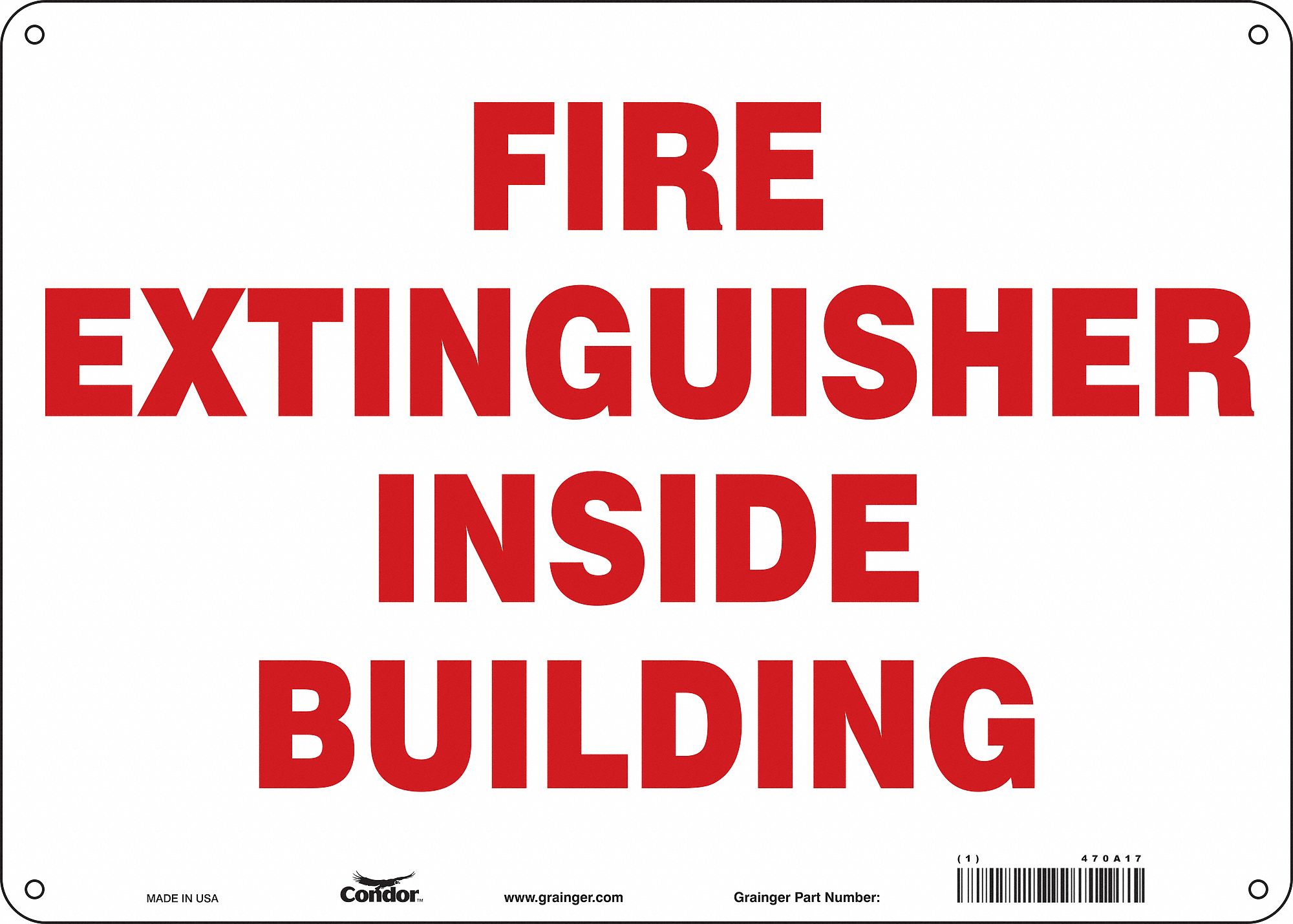 Safety Sign: Polyethylene, Mounting Holes Sign Mounting, 10 in x 14 in Nominal Sign Size