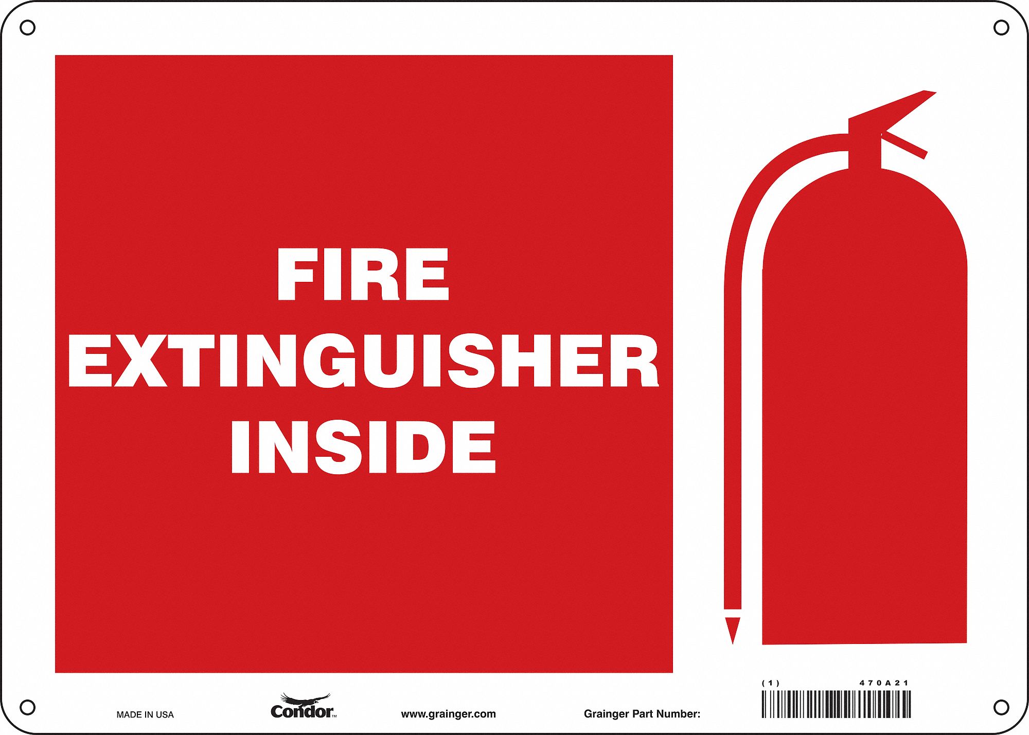 Safety Sign: Aluminum, Mounting Holes Sign Mounting, 10 in x 14 in Nominal Sign Size, 0.032 in Thick