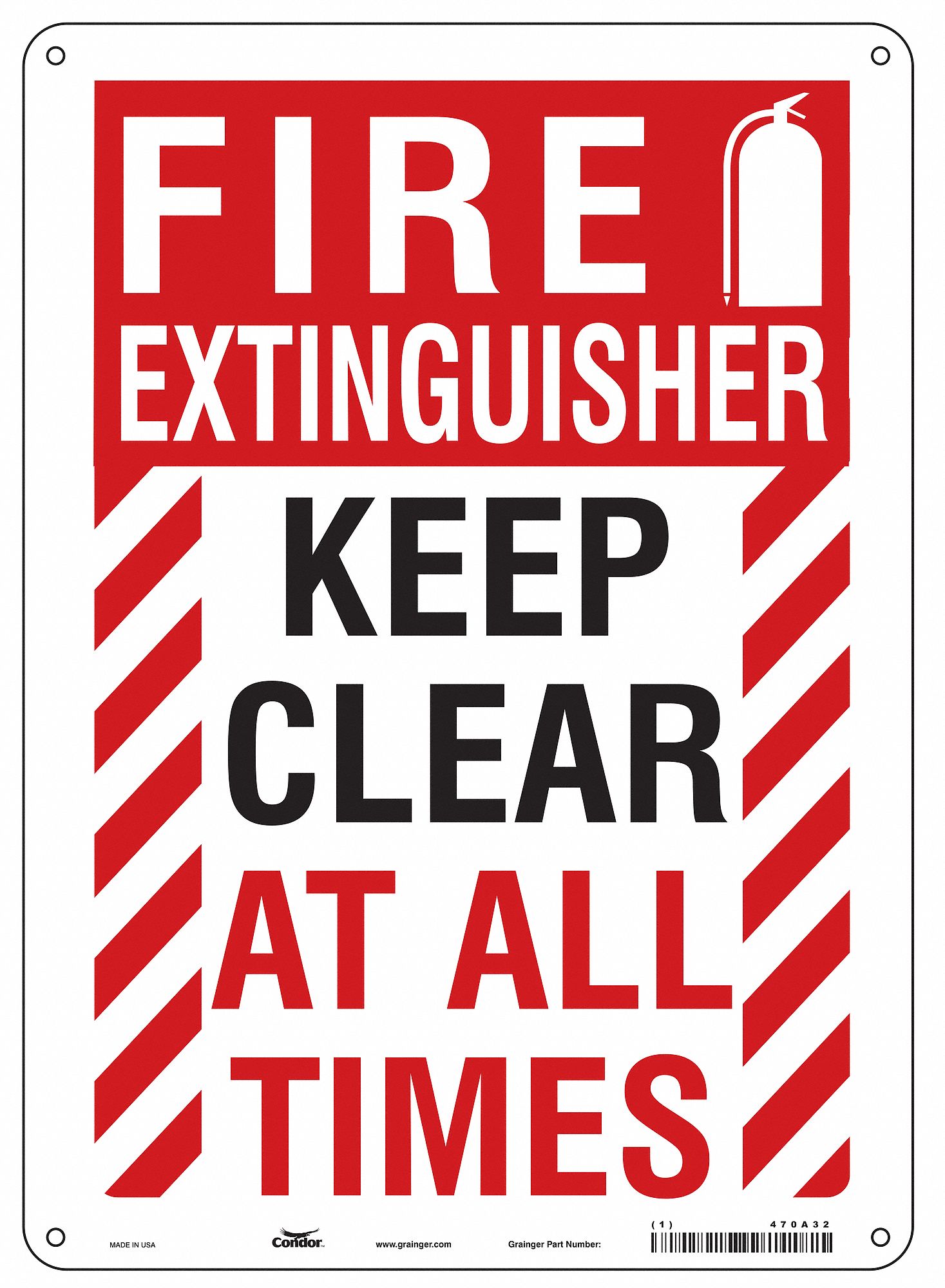 Safety Sign: Aluminum, Mounting Holes Sign Mounting, 14 in x 10 in Nominal Sign Size, 0.032 in Thick