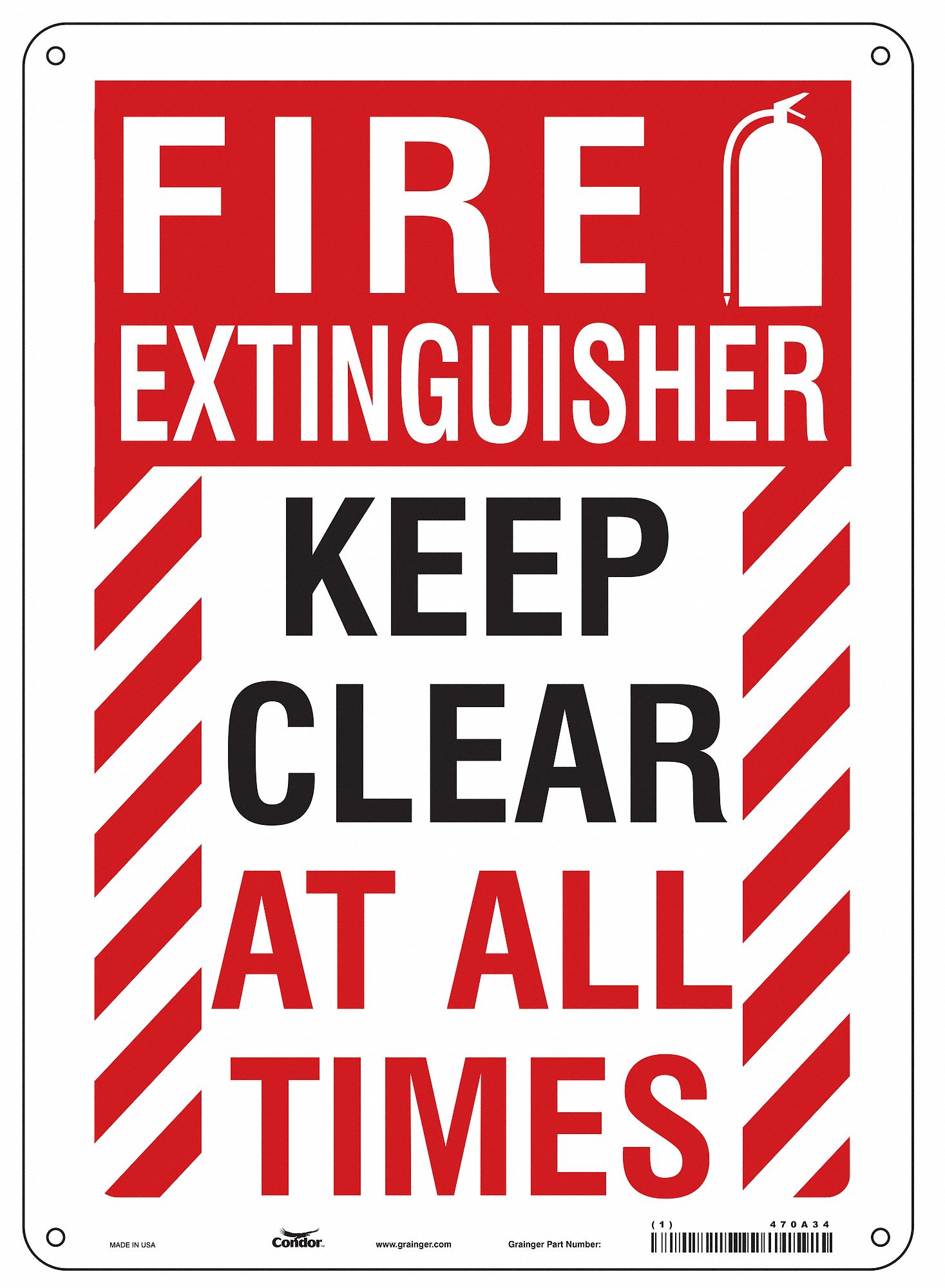 Safety Sign: Polyethylene, Mounting Holes Sign Mounting, 14 in x 10 in Nominal Sign Size