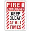 Fire Extinguisher Keep Clear At All Times Signs