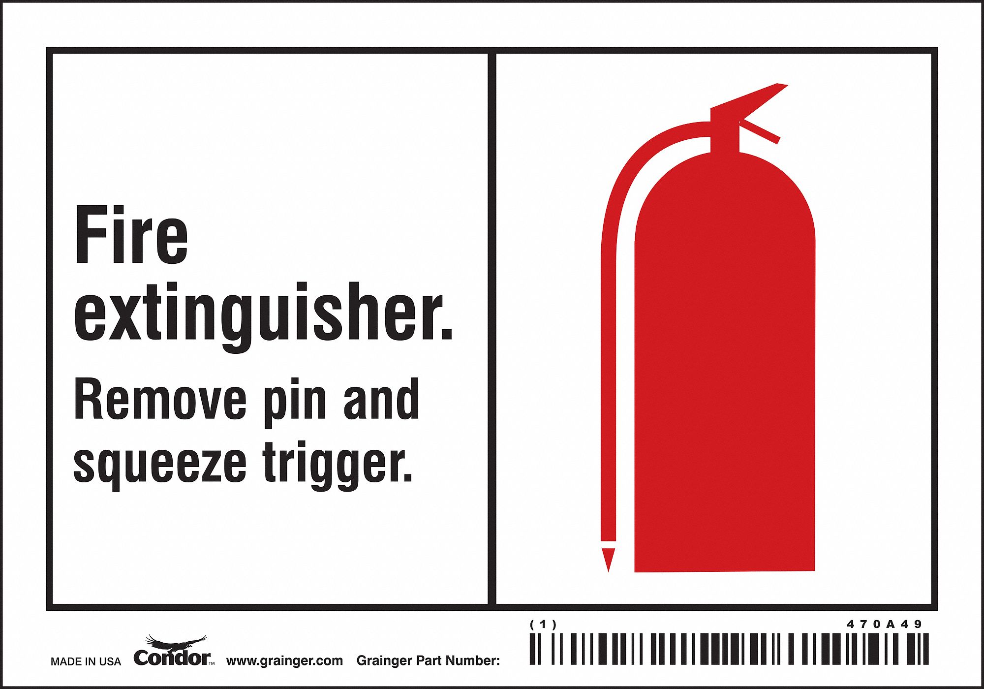 Safety Sign: Vinyl, Adhesive Sign Mounting, 3 1/2 in x 5 in Nominal Sign Size, Not Retroreflective