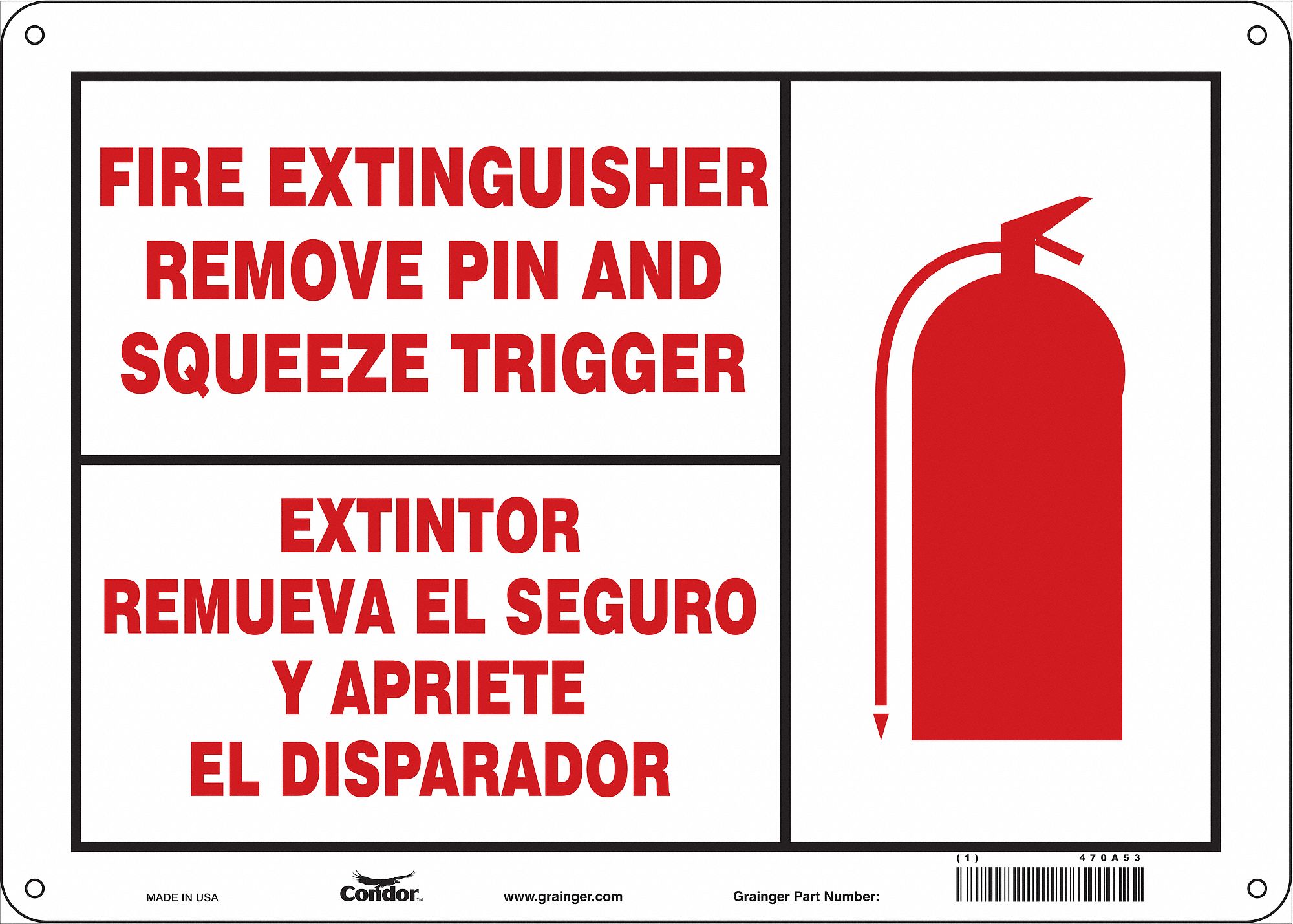 Safety Sign: Aluminum, Mounting Holes Sign Mounting, 10 in x 14 in Nominal Sign Size, 0.032 in Thick