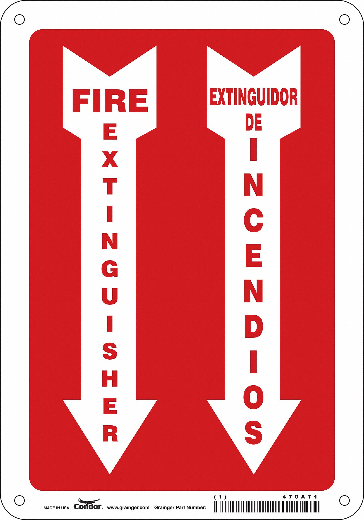 Safety Sign: Aluminum, Mounting Holes Sign Mounting, 10 in x 7 in Nominal Sign Size, 0.032 in Thick