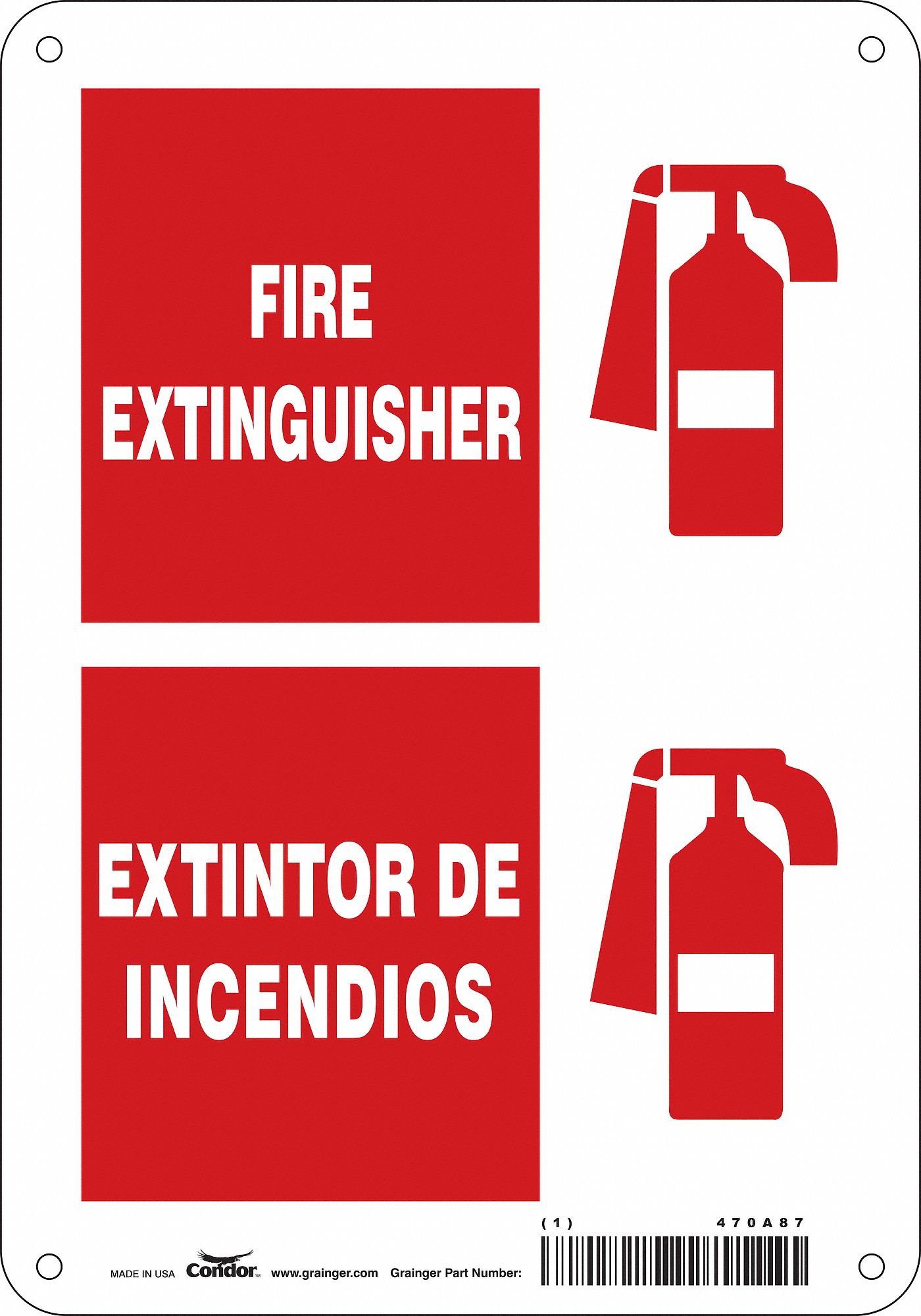 Safety Sign: Polyethylene, Mounting Holes Sign Mounting, 10 in x 7 in Nominal Sign Size