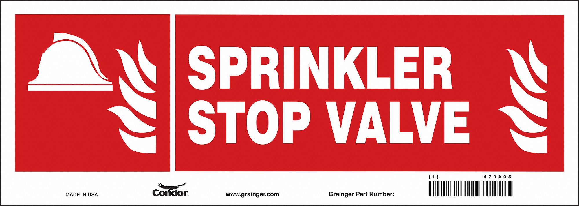 Safety Sign, 5 in x 14 in, Glow Vinyl