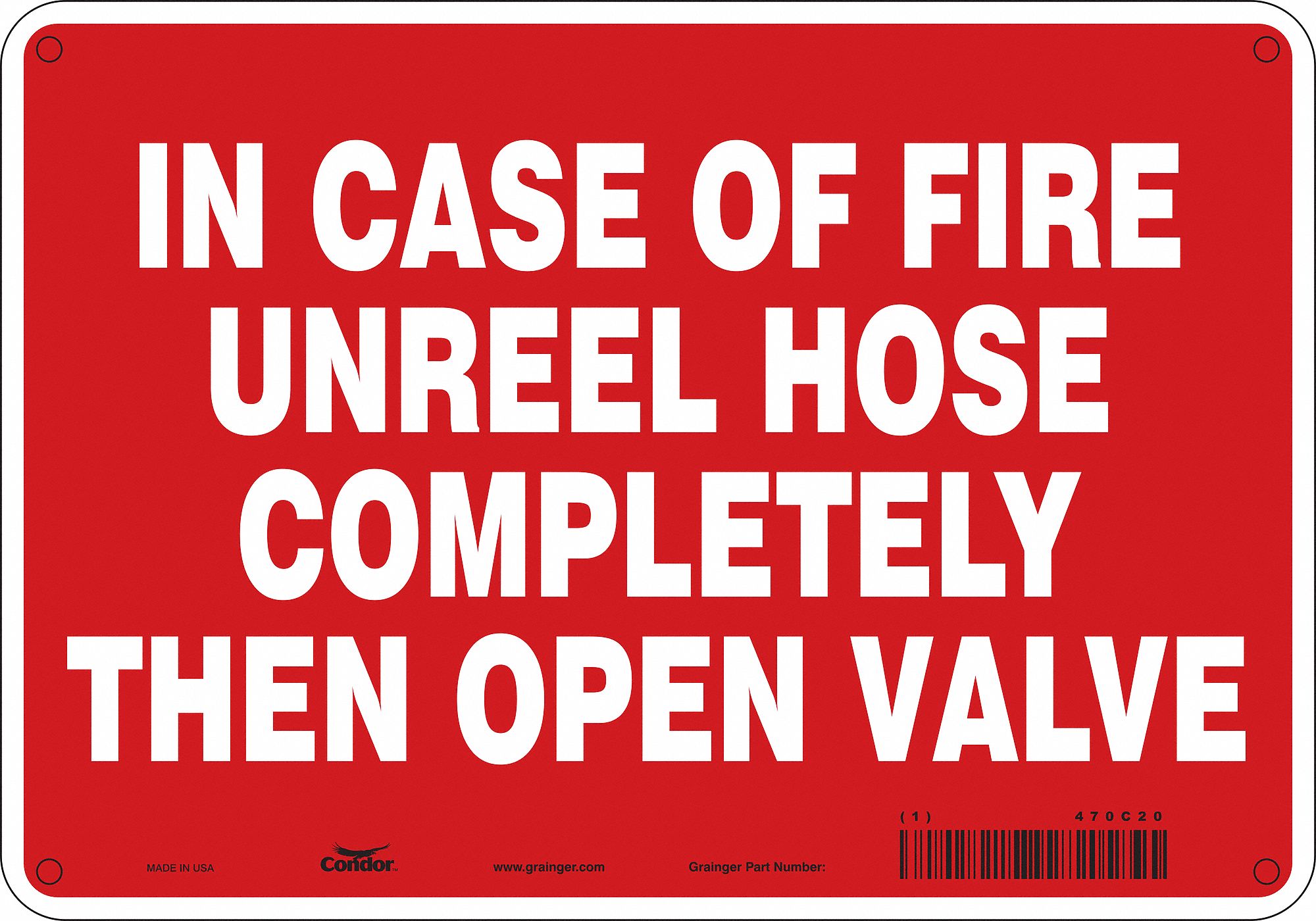 Safety Sign: Aluminum, Mounting Holes Sign Mounting, 7 in x 10 in Nominal Sign Size, 0.032 in Thick