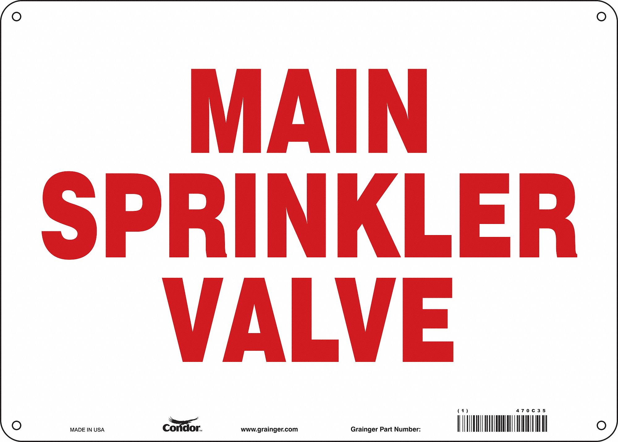 Safety Sign: Polyethylene, Mounting Holes Sign Mounting, 10 in x 14 in Nominal Sign Size, No Header