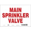 Main Sprinkler Valve Signs
