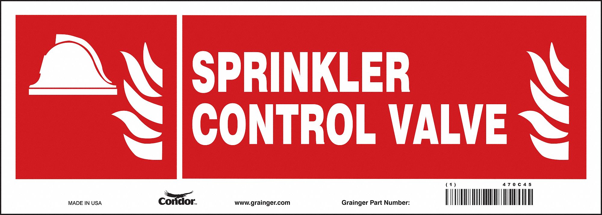 Safety Sign, 5 in x 14 in, Glow Vinyl
