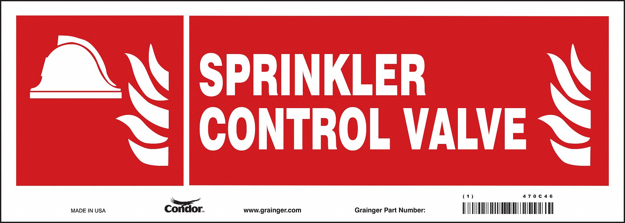 Safety Sign, 5 in x 14 in, Polyethylene