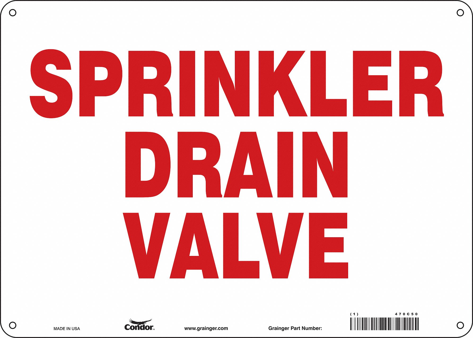 Safety Sign: Polyethylene, Mounting Holes Sign Mounting, 10 in x 14 in Nominal Sign Size, No Header