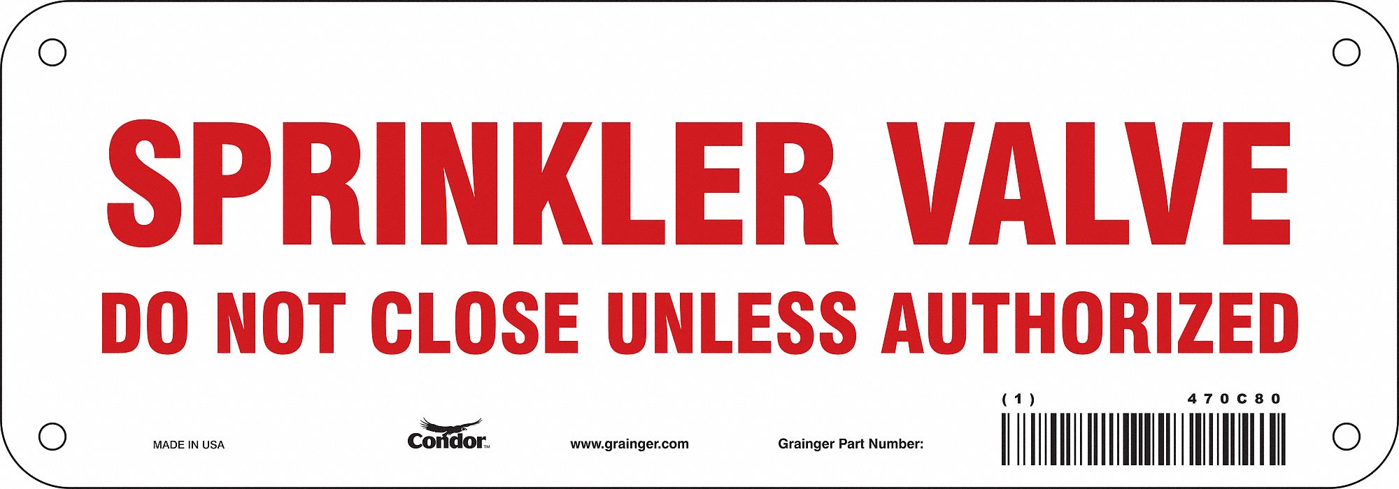 Safety Sign, 3 1/2 in x 10 in, Vinyl