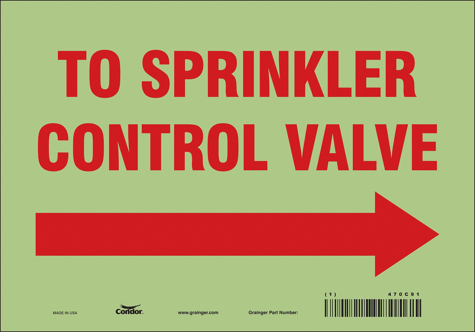 Safety Sign: Glow Vinyl, Adhesive Sign Mounting, 7 in x 10 in Nominal Sign Size, Not Retroreflective
