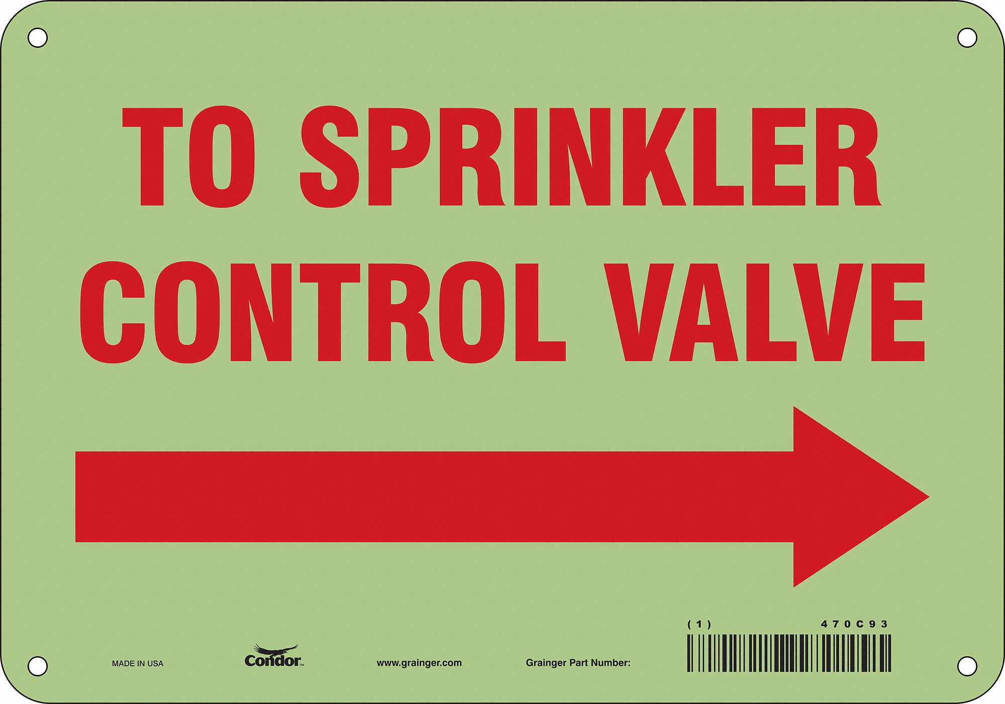 Safety Sign: Polyethylene, Mounting Holes Sign Mounting, 7 in x 10 in Nominal Sign Size, No Header