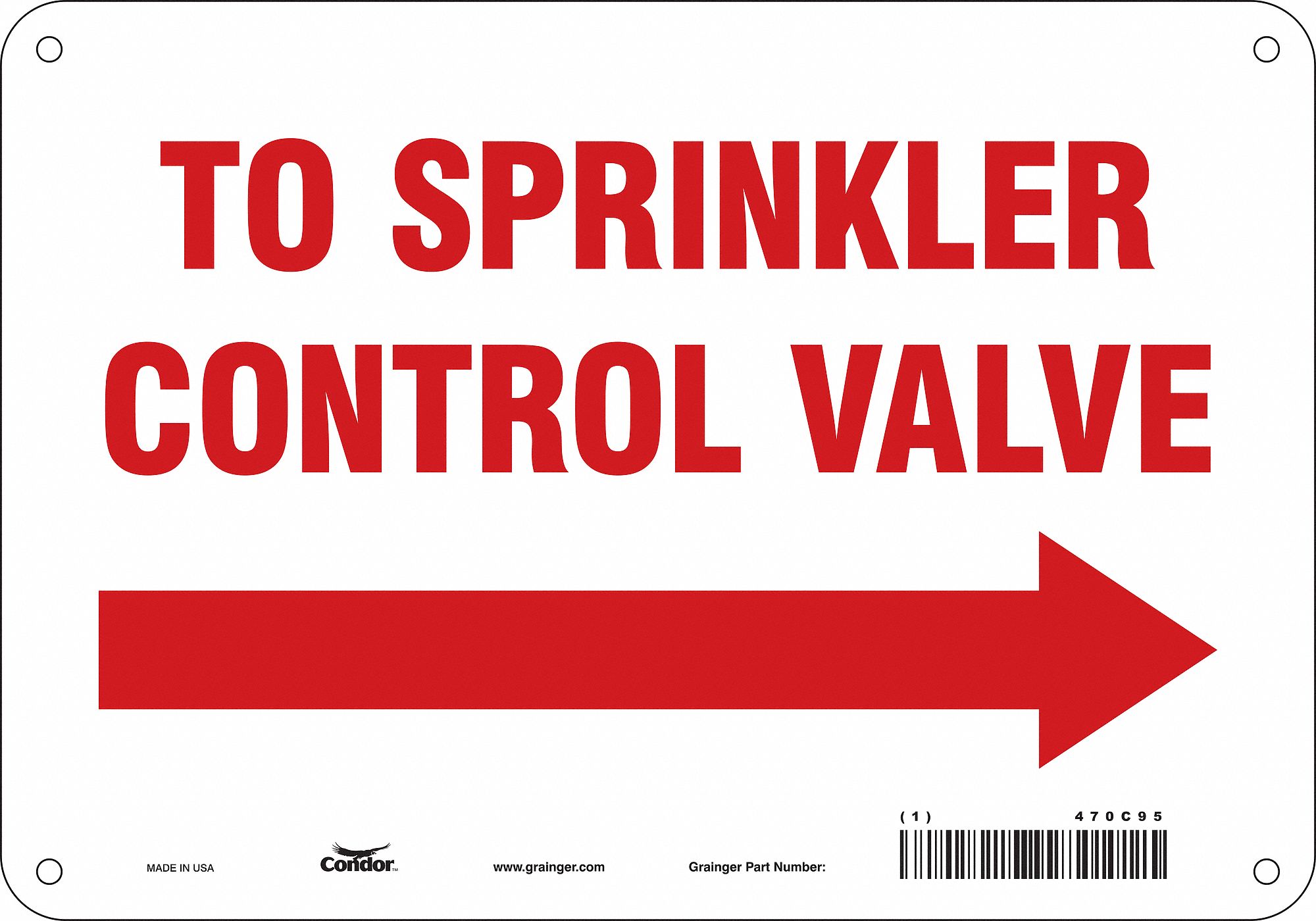 Safety Sign: Polyethylene, Mounting Holes Sign Mounting, 7 in x 10 in Nominal Sign Size, No Header