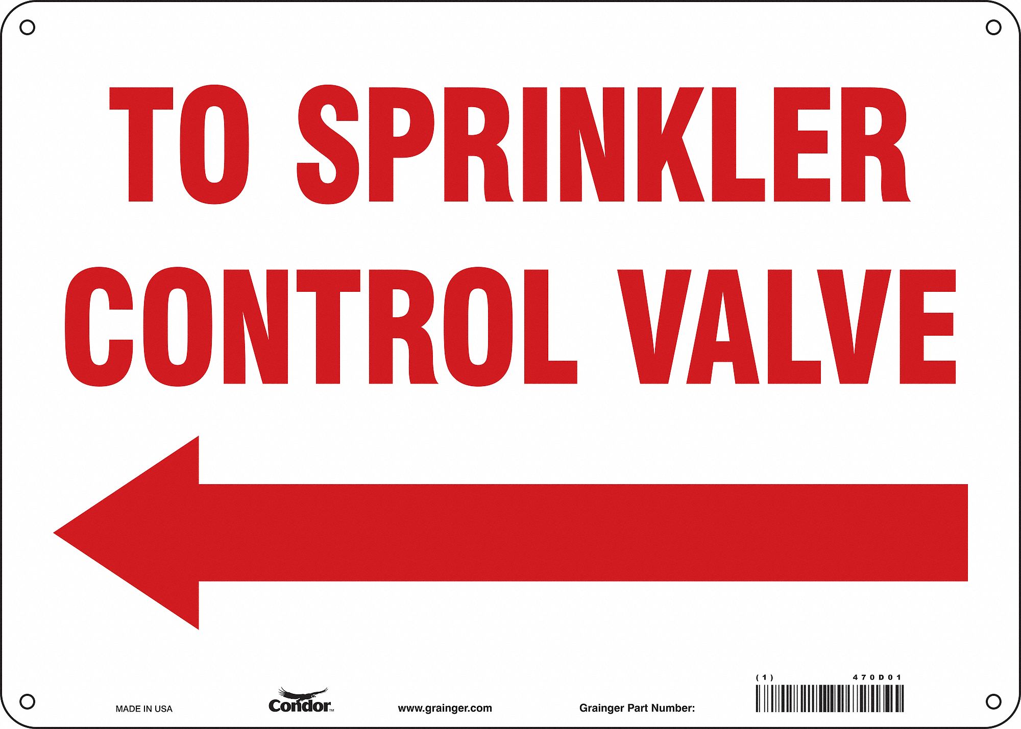 Safety Sign: Aluminum, Mounting Holes Sign Mounting, 10 in x 14 in Nominal Sign Size, 0.032 in Thick
