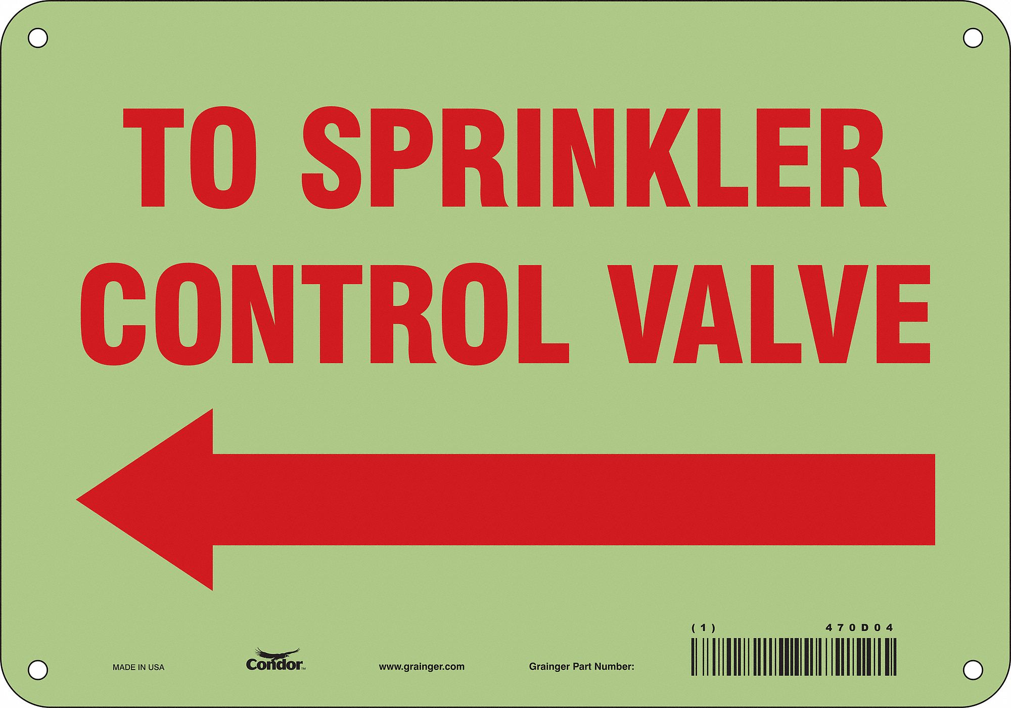 Safety Sign: Polyethylene, Mounting Holes Sign Mounting, 7 in x 10 in Nominal Sign Size, No Header