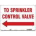 To Sprinkler Control Valve Signs