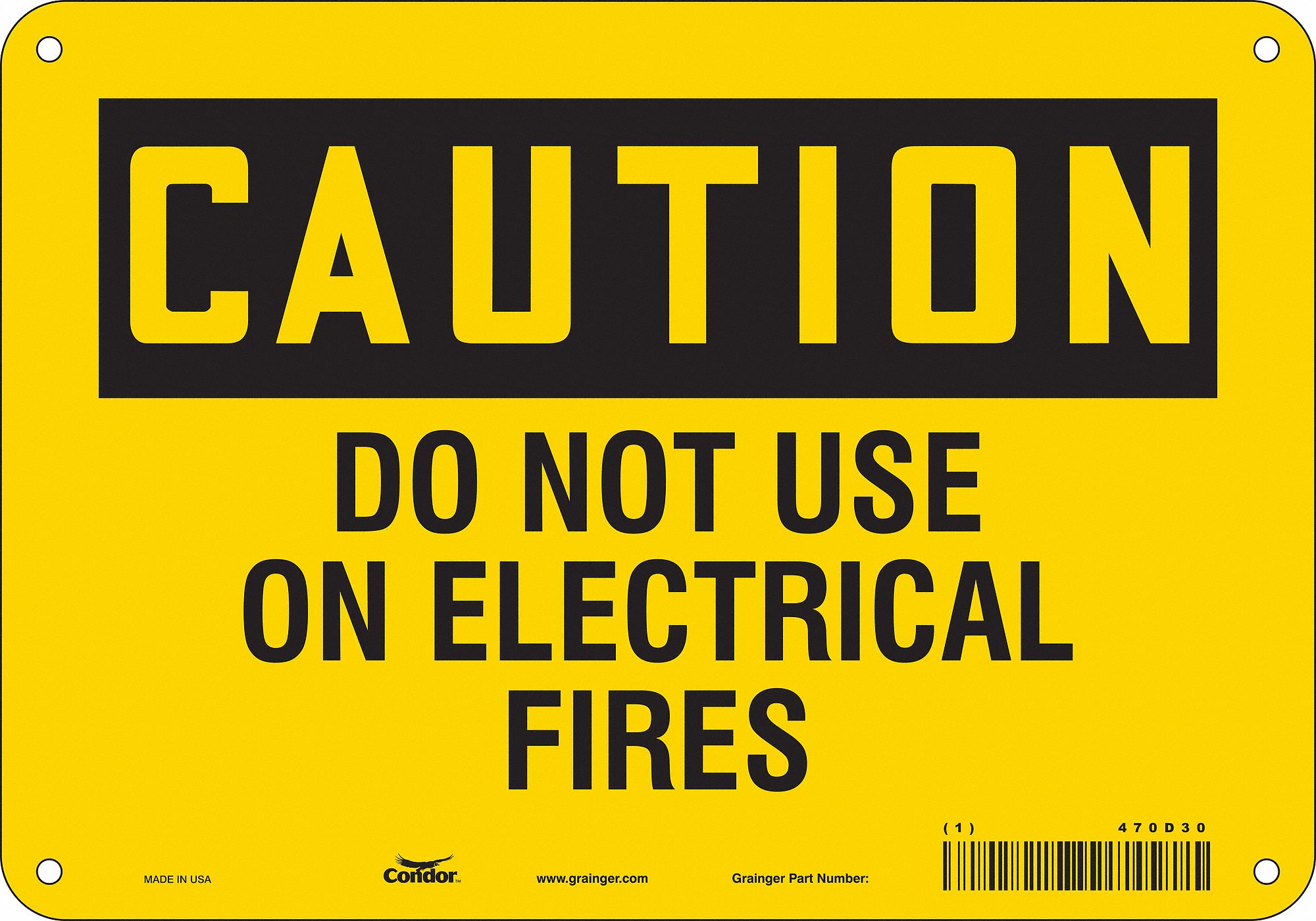 Safety Sign, 7 in x 10 in, Polyethylene