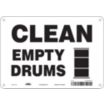 Clean Empty Drums Signs
