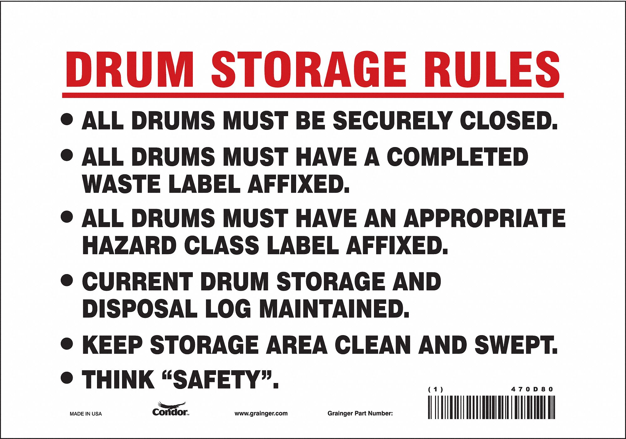 Safety Sign: Vinyl, Adhesive Sign Mounting, 7 in x 10 in Nominal Sign Size, Not Retroreflective