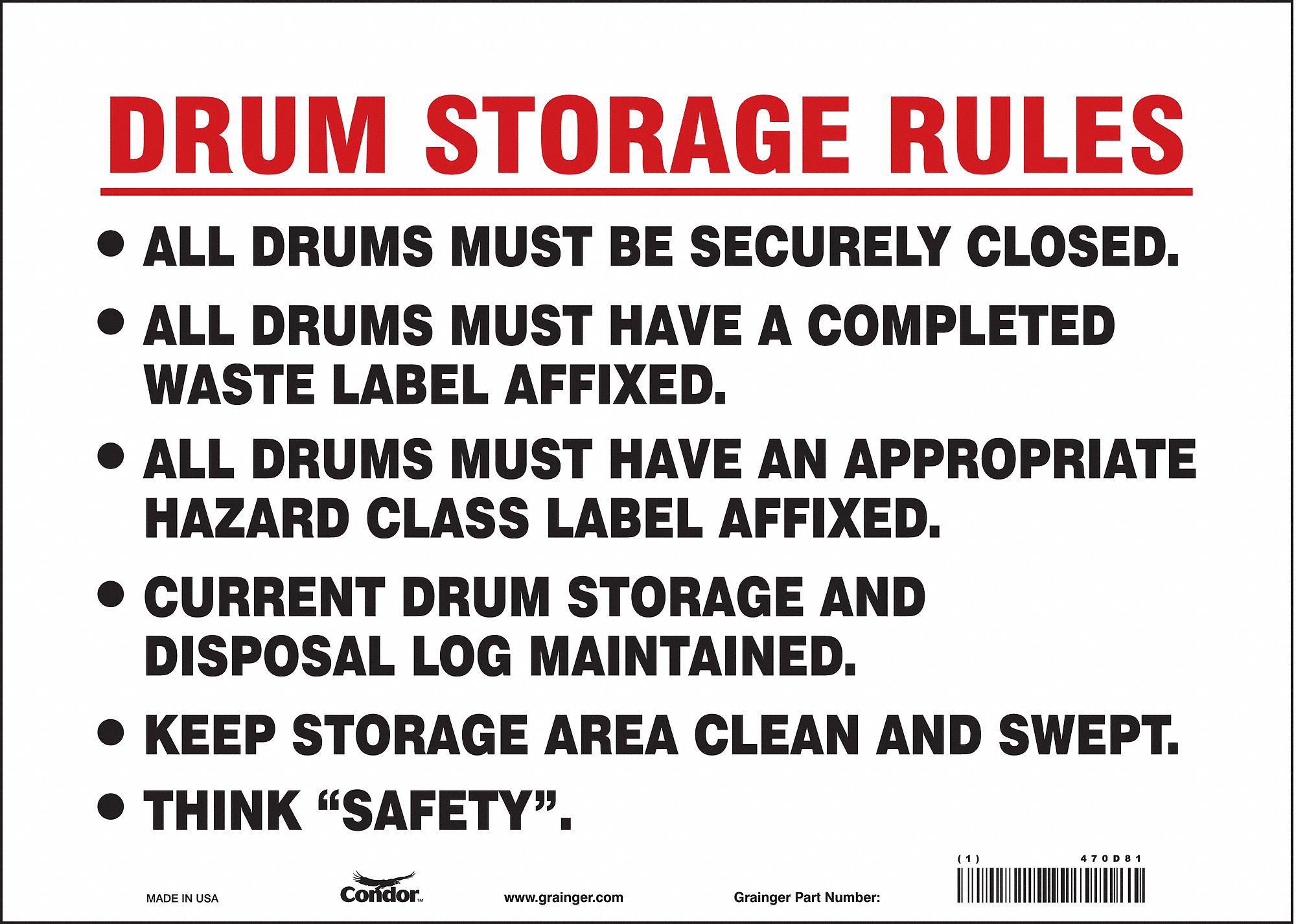 PANNEAU SECURITE,10PO X 14PO,VINYLE