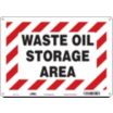 Waste Oil Storage Area Signs