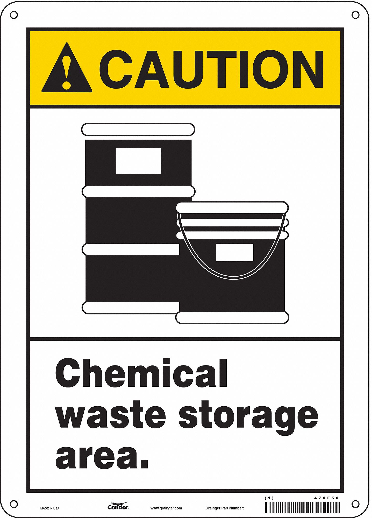 Safety Sign: Vinyl, Adhesive Sign Mounting, 14 in x 10 in Nominal Sign Size, Not Retroreflective
