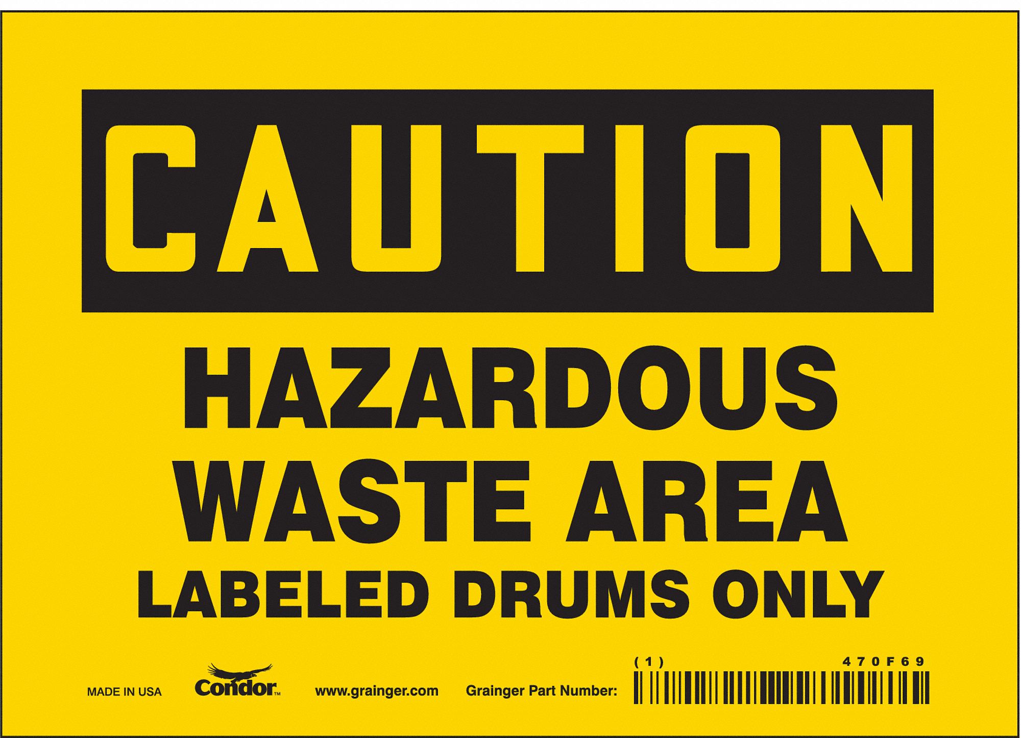 Safety Sign: Vinyl, Adhesive Sign Mounting, 5 in x 7 in Nominal Sign Size, Not Retroreflective