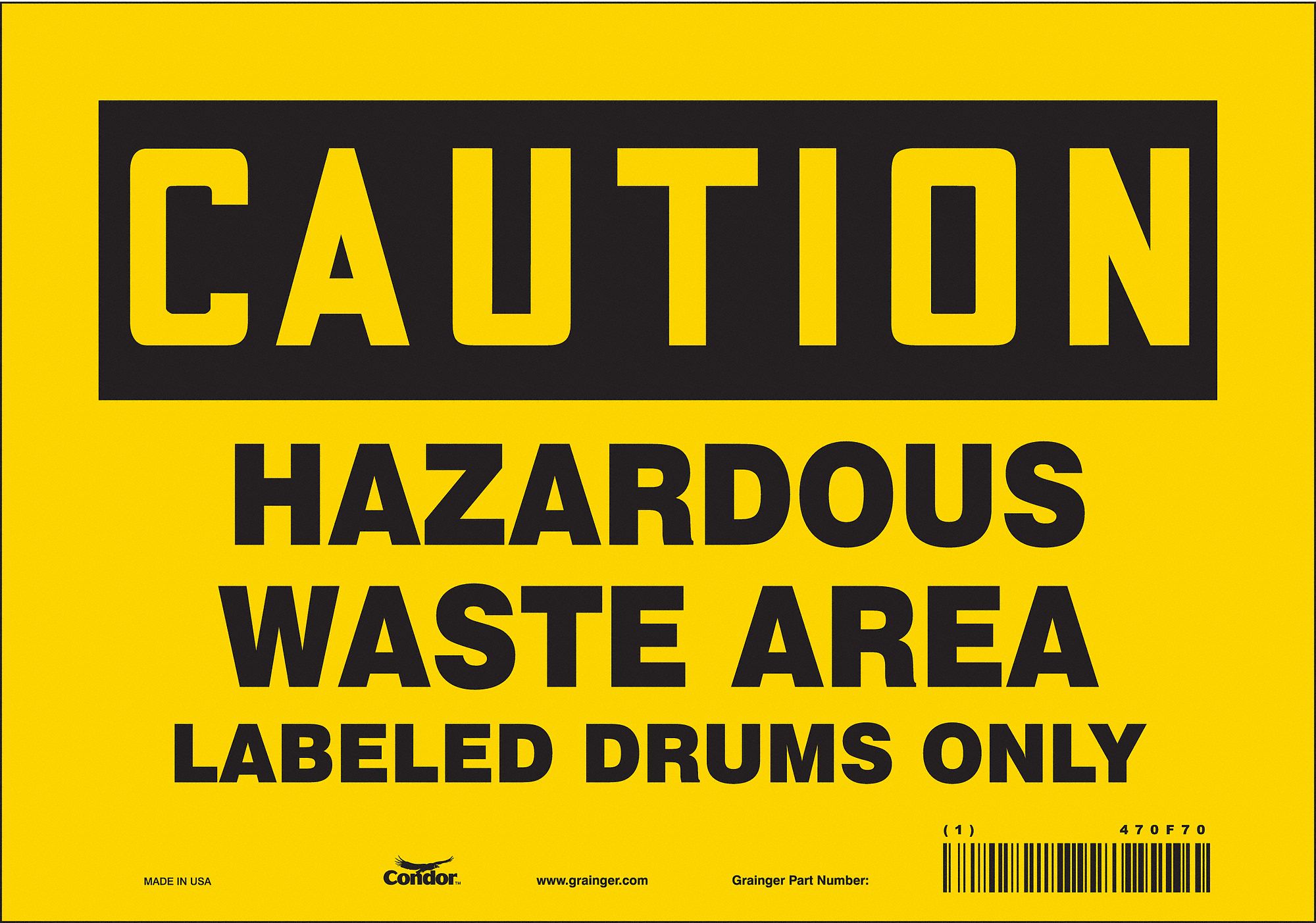 Safety Sign: Vinyl, Adhesive Sign Mounting, 7 in x 10 in Nominal Sign Size, Not Retroreflective