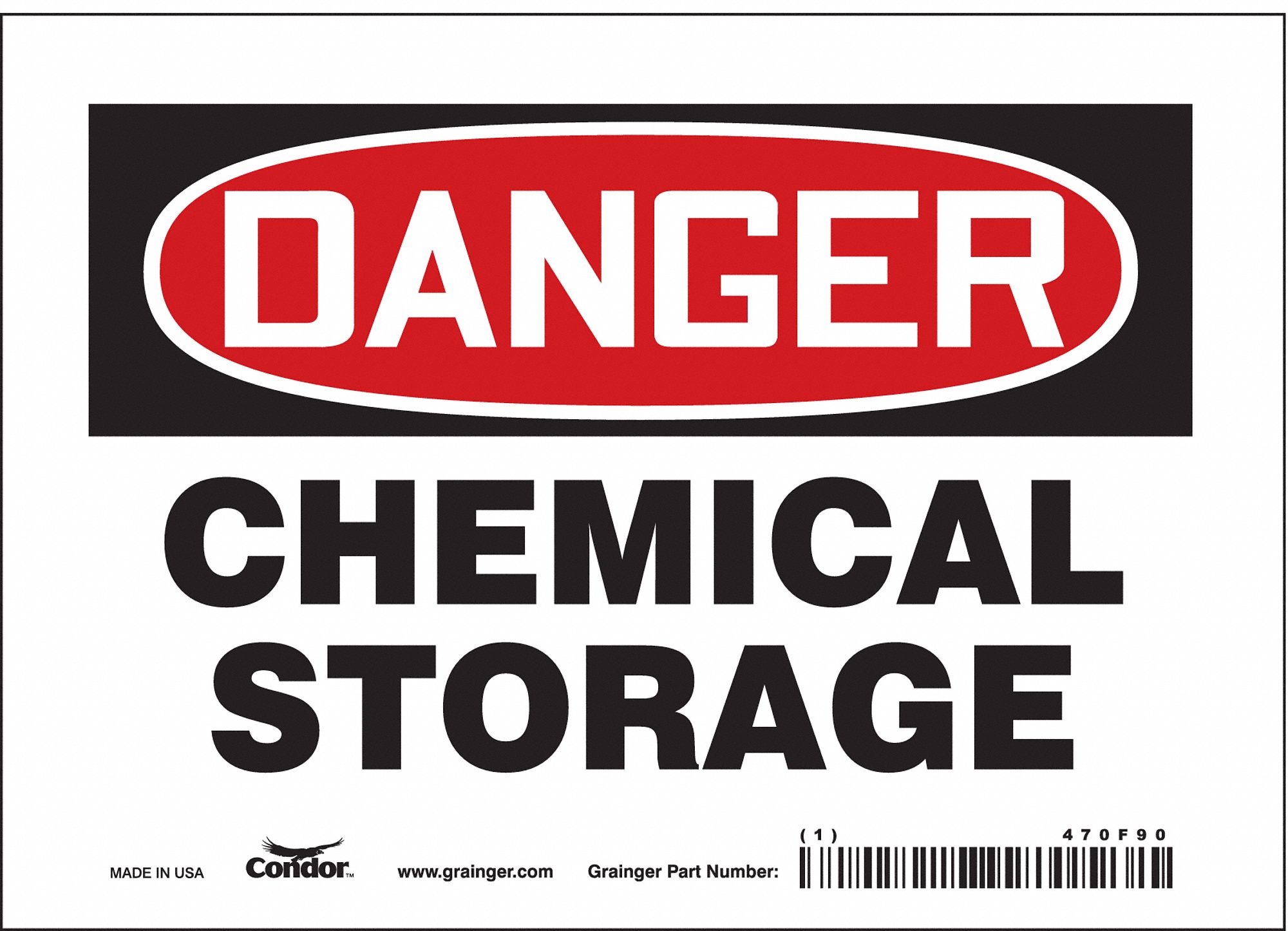 Safety Sign: Vinyl, Adhesive Sign Mounting, 5 in x 7 in Nominal Sign Size, Not Retroreflective, Wall