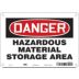 Danger: Hazardous Material Storage Area Signs