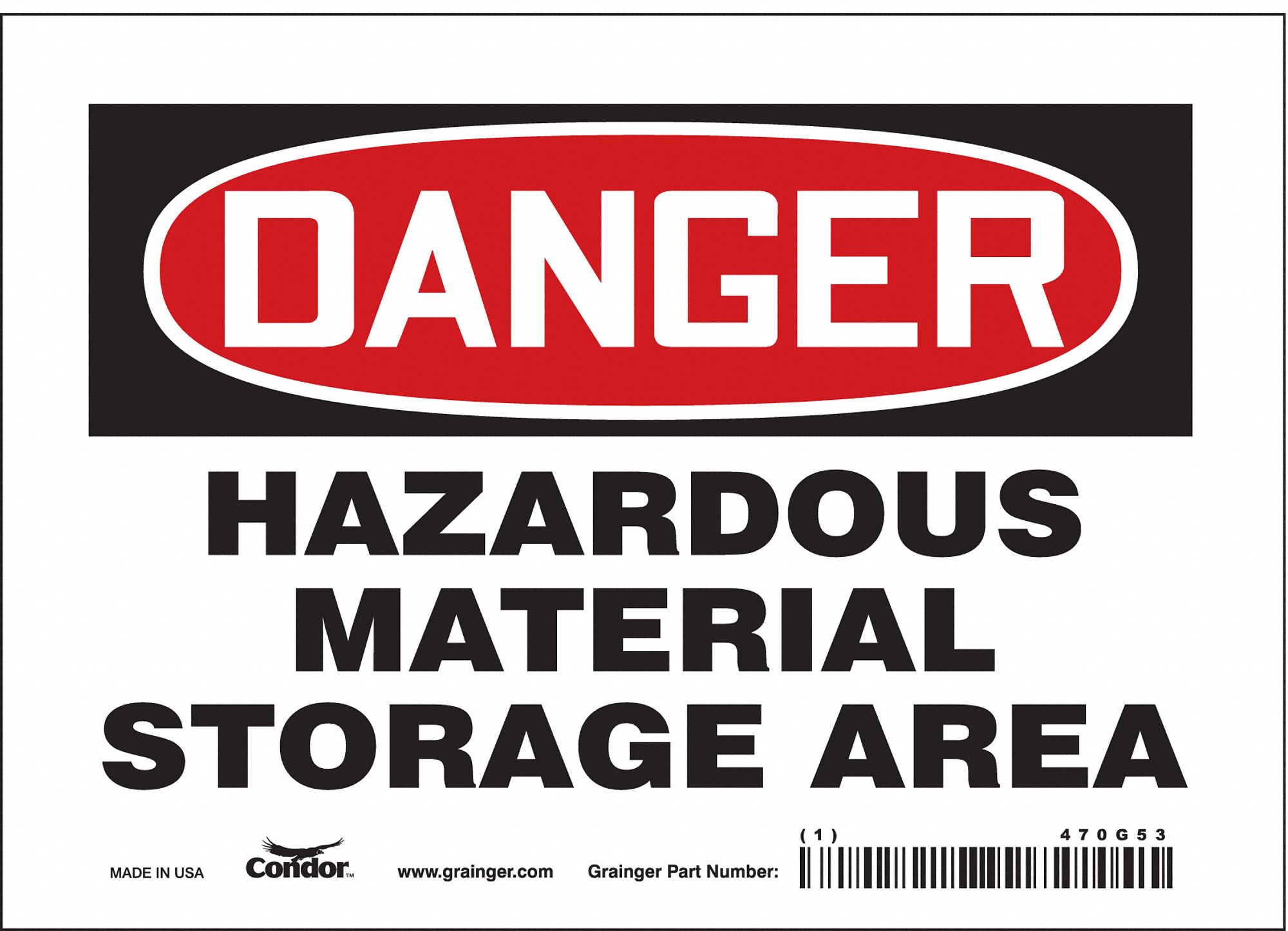 Safety Sign: Vinyl, Adhesive Sign Mounting, 5 in x 7 in Nominal Sign Size, Not Retroreflective, Wall