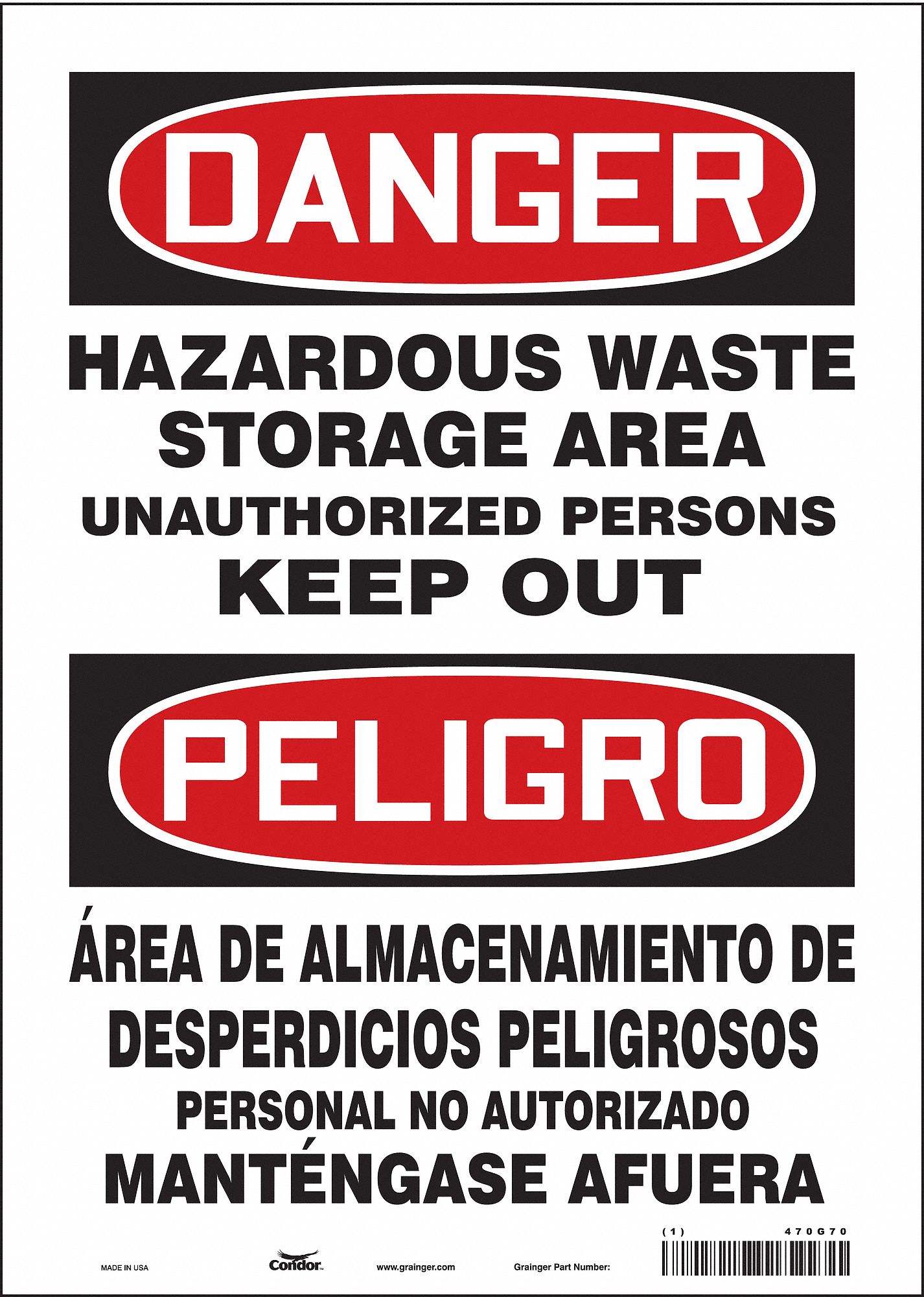 Safety Sign: Vinyl, Adhesive Sign Mounting, 14 in x 10 in Nominal Sign Size, Not Retroreflective