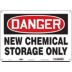 Danger: New Chemical Storage Only Signs