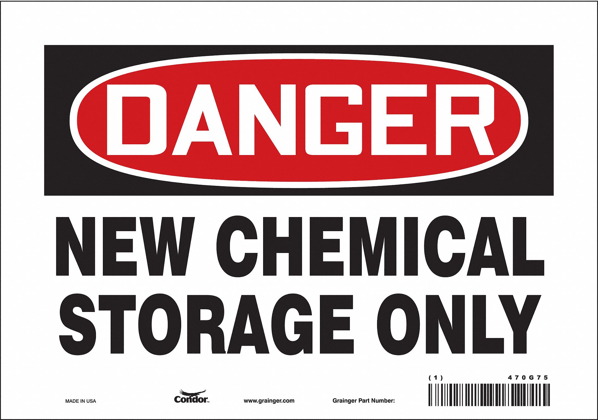 Safety Sign: Vinyl, Adhesive Sign Mounting, 7 in x 10 in Nominal Sign Size, Not Retroreflective