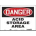 Danger: Acid Storage Area Signs