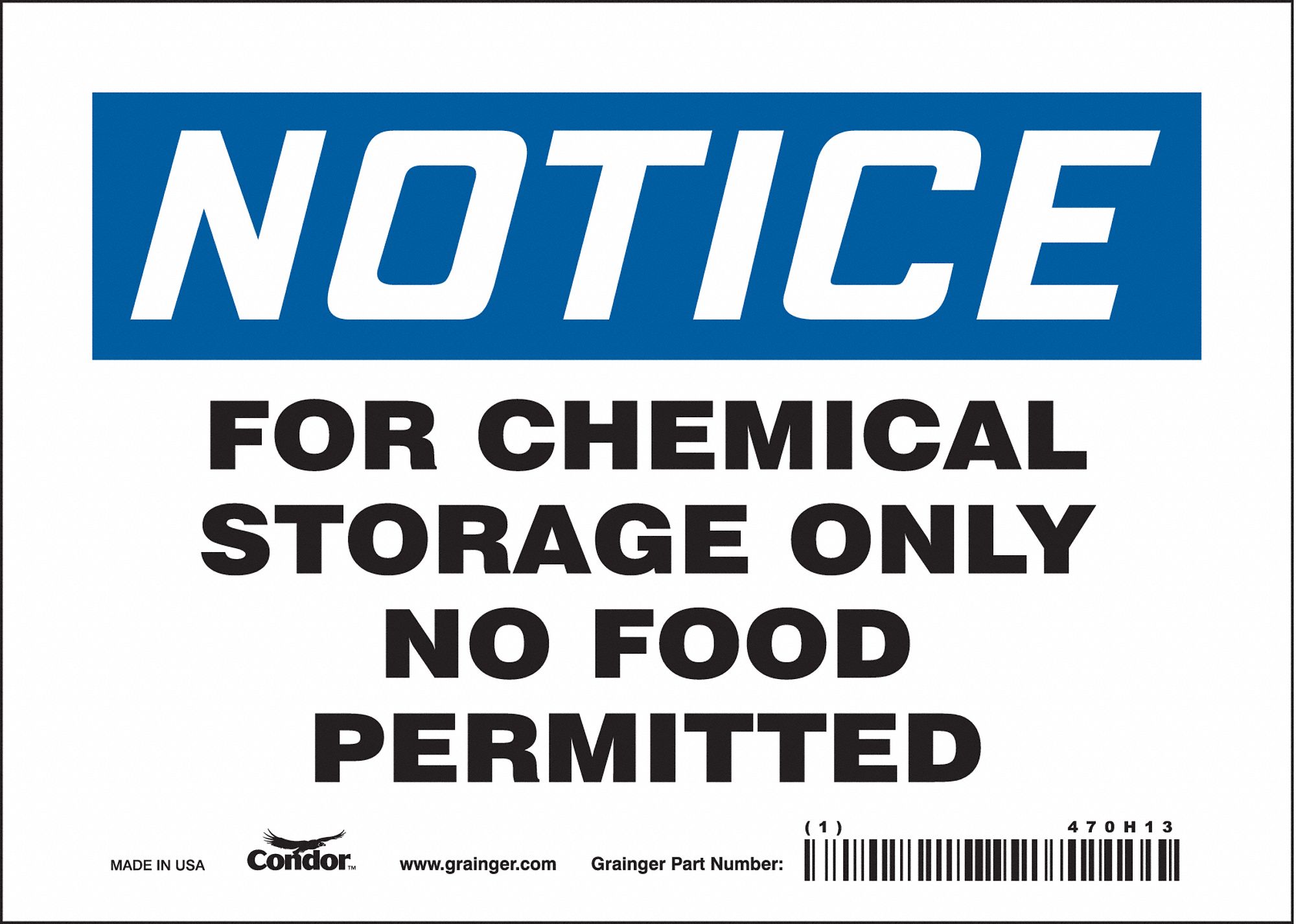 Safety Sign: Vinyl, Adhesive Sign Mounting, 5 in x 7 in Nominal Sign Size, Not Retroreflective, Wall