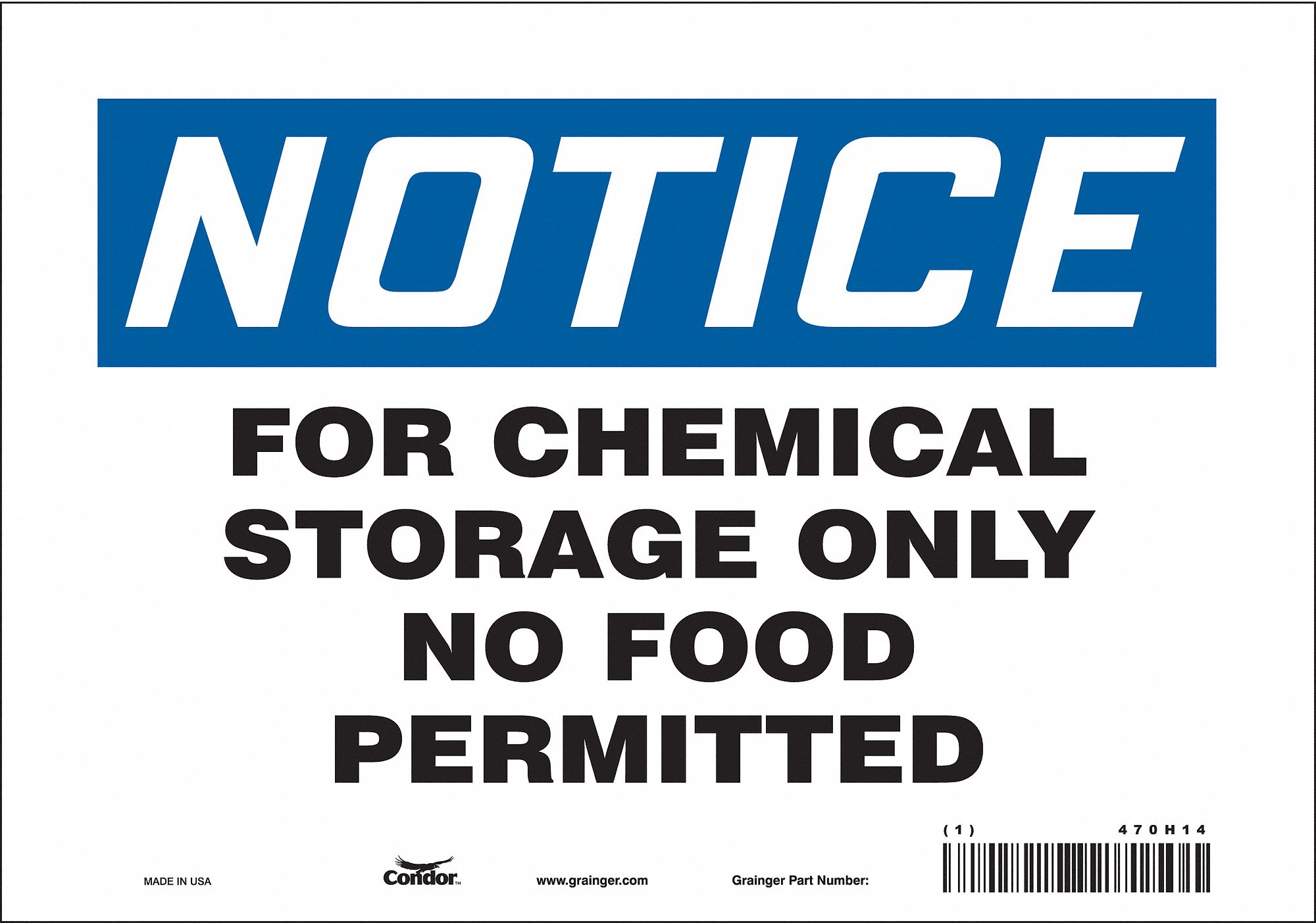 Safety Sign: Vinyl, Adhesive Sign Mounting, 7 in x 10 in Nominal Sign Size, Not Retroreflective