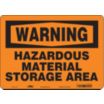 Warning: Hazardous Material Storage Area Signs