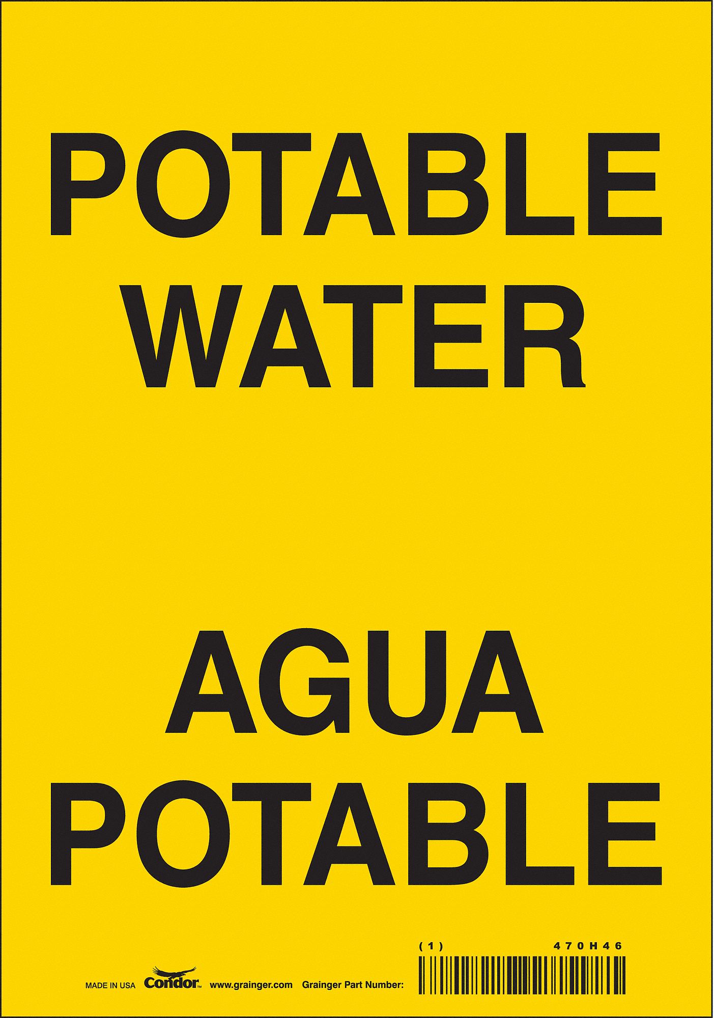 Safety Sign: Vinyl, Adhesive Sign Mounting, 10 in x 7 in Nominal Sign Size, Not Retroreflective