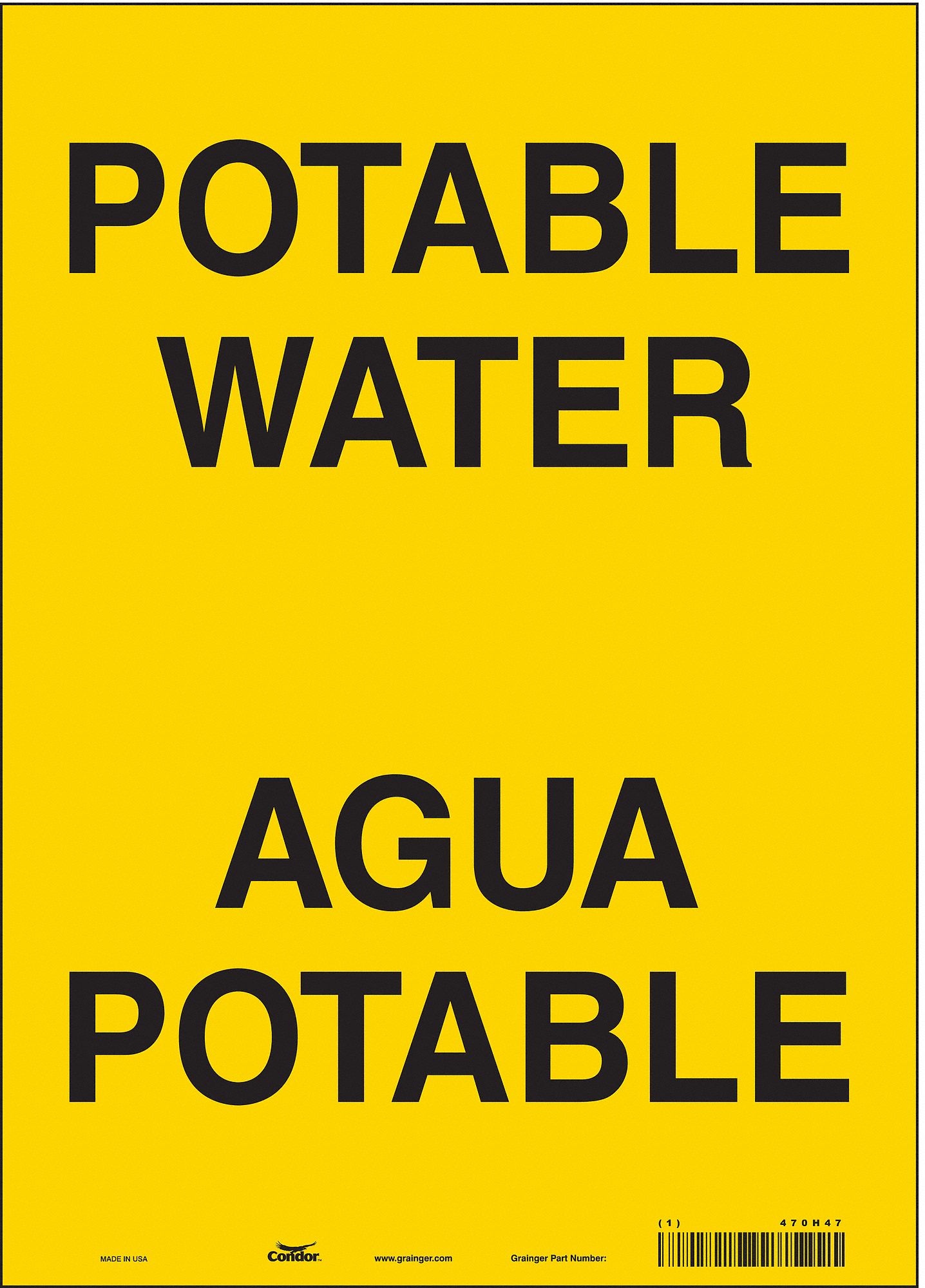 Safety Sign: Vinyl, Adhesive Sign Mounting, 14 in x 10 in Nominal Sign Size, Not Retroreflective