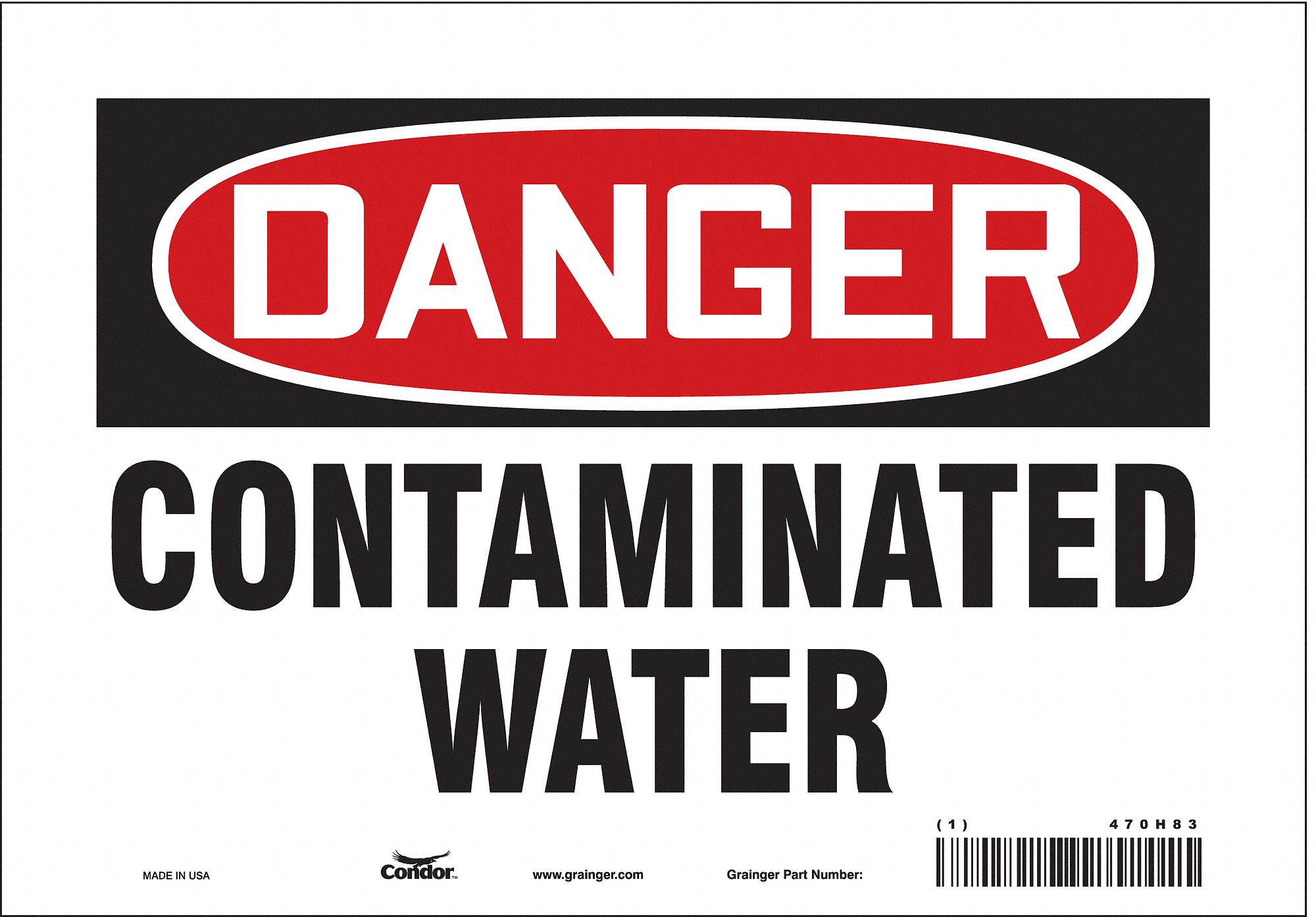 Safety Sign: Vinyl, Adhesive Sign Mounting, 7 in x 10 in Nominal Sign Size, Not Retroreflective