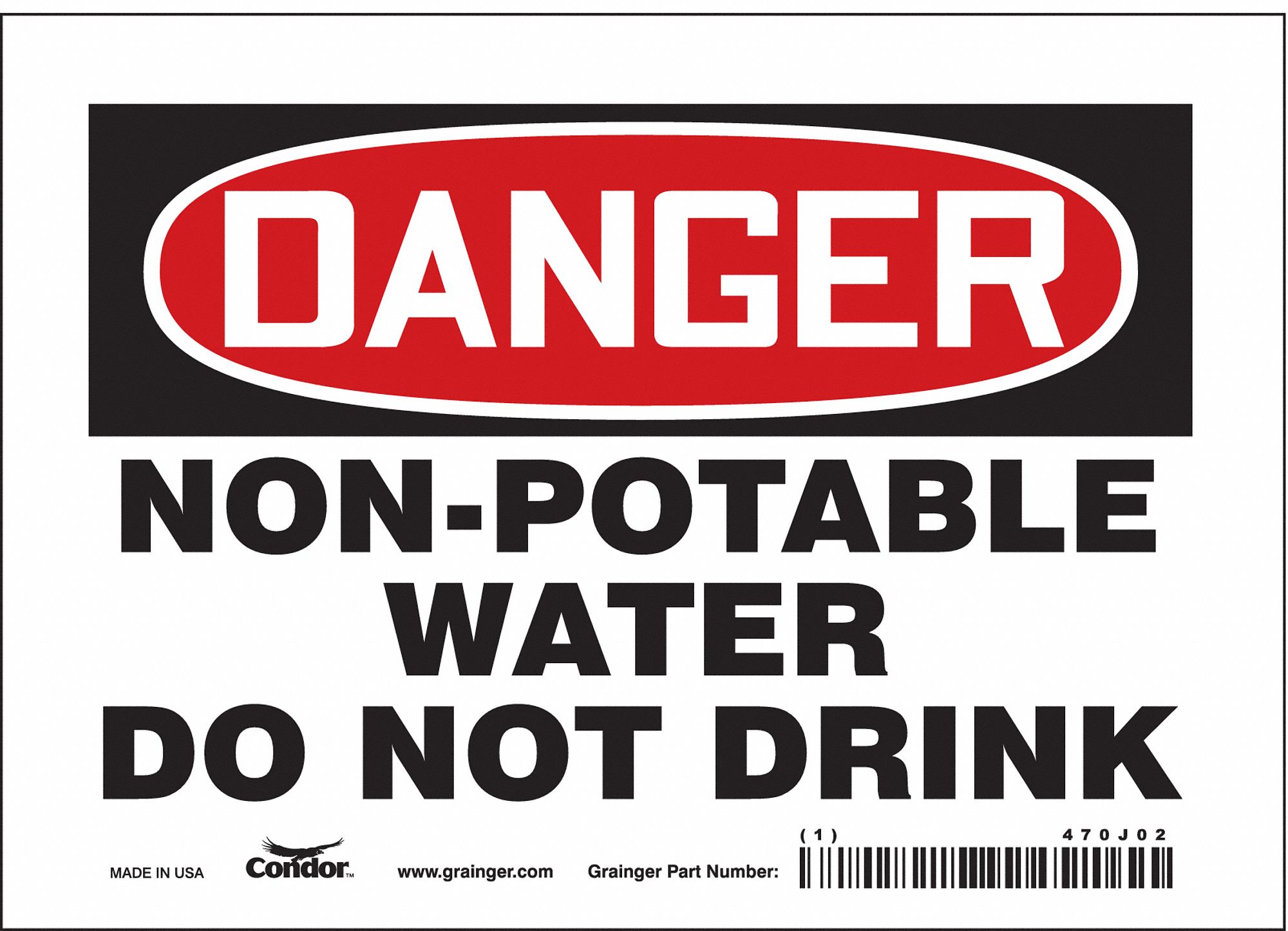 Safety Sign: Vinyl, Adhesive Sign Mounting, 5 in x 7 in Nominal Sign Size, Not Retroreflective