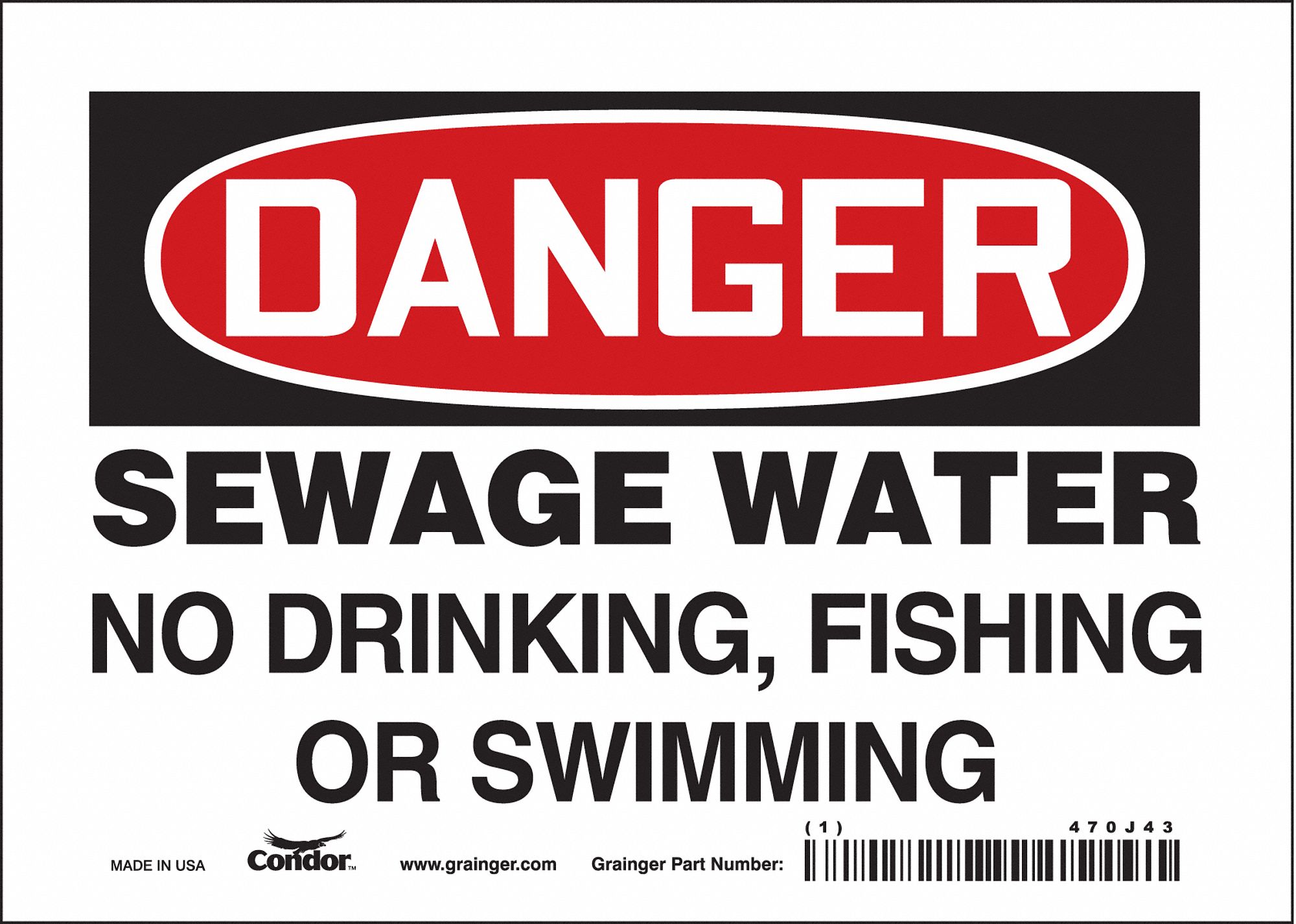 Safety Sign: Vinyl, Adhesive Sign Mounting, 5 in x 7 in Nominal Sign Size, Not Retroreflective