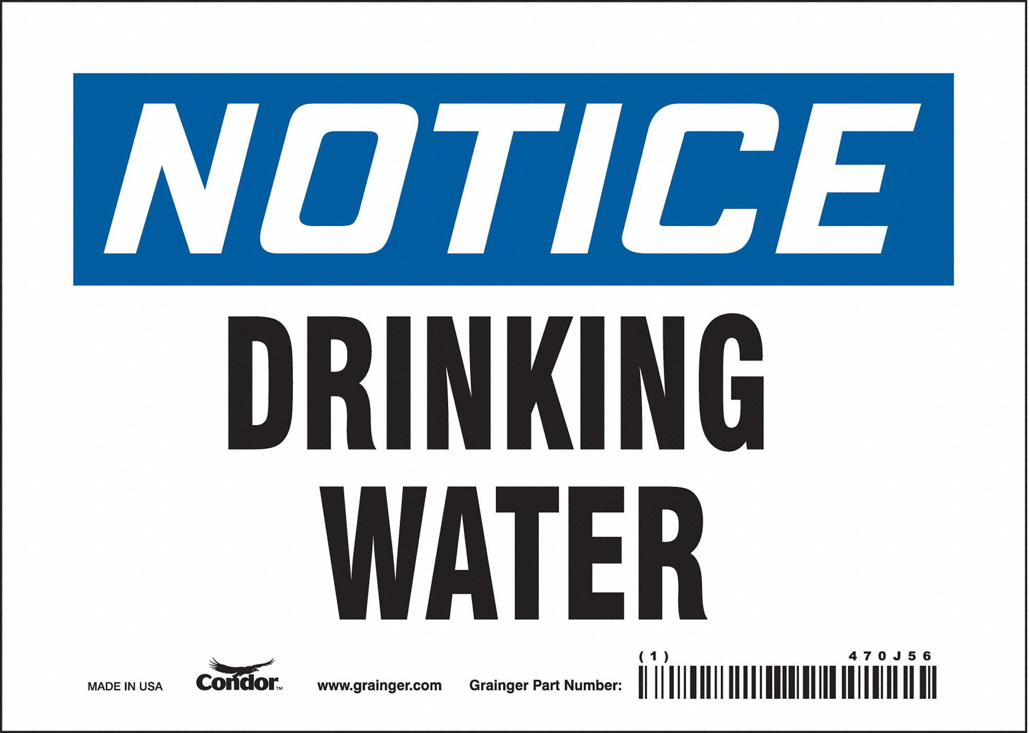 Safety Sign: Vinyl, Adhesive Sign Mounting, 5 in x 7 in Nominal Sign Size, Not Retroreflective